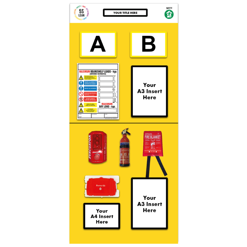 Modulean® Double Aisle Marker Rack End Board 4, Fire Station